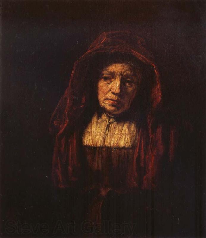 REMBRANDT Harmenszoon van Rijn Portrait of an Old Woman France oil painting art